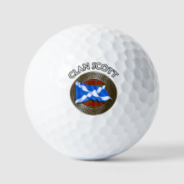 Pelotas De Golf Clan Scott Tartan Knot & Flag