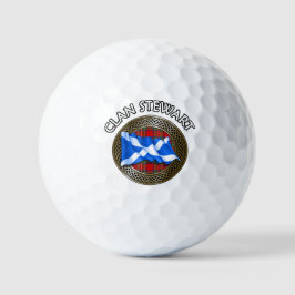 Pelotas De Golf Clan Stewart Tartan Knot & Flag