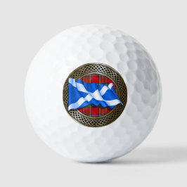 Pelotas De Golf Clan Stewart Tartan Knot & Flag