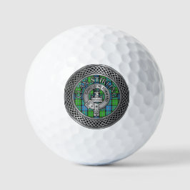 Pelotas De Golf Clan Stirling Escudo y Tartan Knot