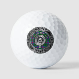 Pelotas De Golf Clan Wood Escudo y Tartan Knot