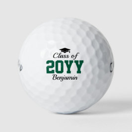 Pelotas De Golf Clase Verde de Graduación Personalizada de 2025