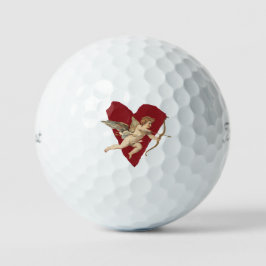 Pelotas De Golf Clásico Cupido Romántico Boda Moderna Elegante 