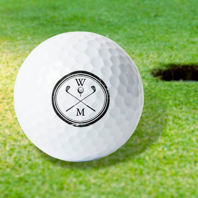 Pelotas De Golf Clásico Monograma Personalizado  (Subido por el creador)
