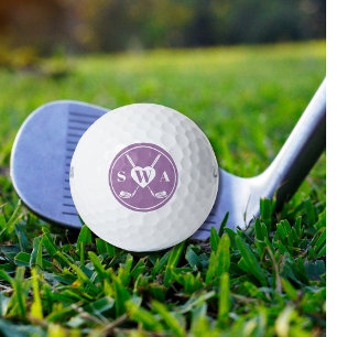 Pelotas De Golf Clásico Personalizado Monograma Club de Golf Coraz