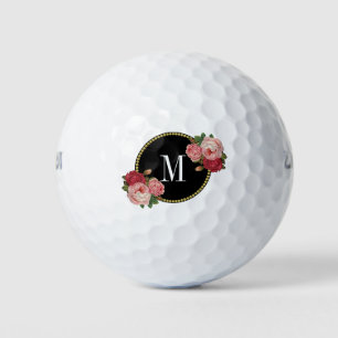 Pelotas De Golf Clásico Rústico Rosas florales de cosecha Girly Mo