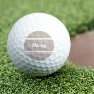 Pelotas De Golf Clásico Tan Monogram Nombre Golfista
