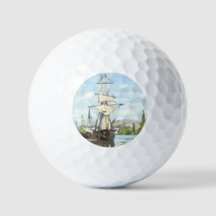 Pelotas De Golf Claude Monet. Buques montando en el Sena en Ruán