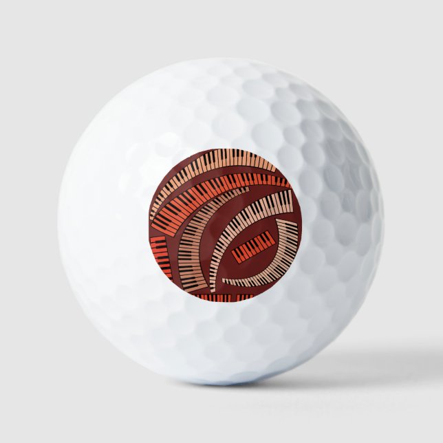 Pelotas De Golf Claves de piano curvas (Anverso)