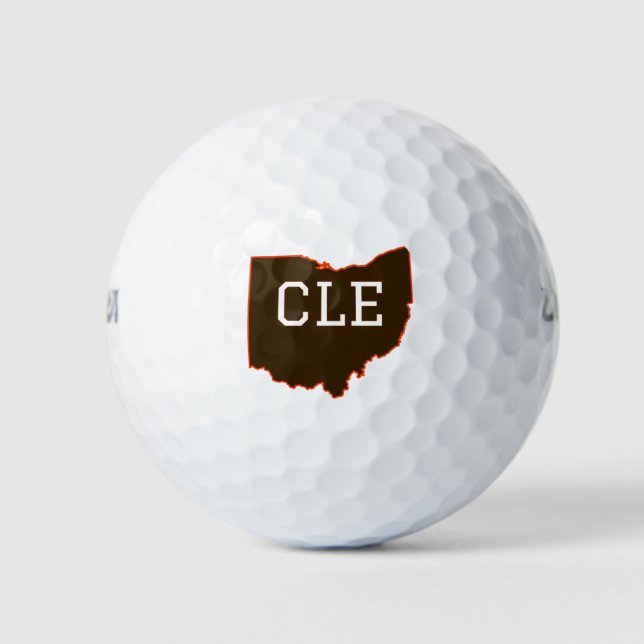 Pelotas De Golf CLE Cleveland Ohio State Shape (Anverso)