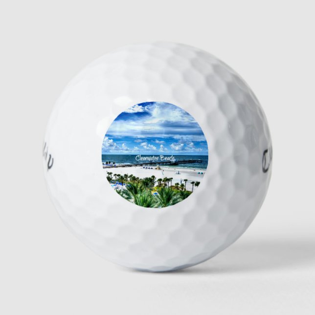 Pelotas De Golf Clearwater Beach, Florida, destino vacacional, (Anverso)