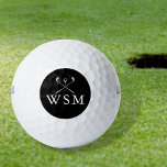 Pelotas De Golf Club de golf Monograma Personalizado<br><div class="desc">Personalice el monograma en la tipografía clásica para crear un regalo de golf único y mantenerlo para cualquier golfista. Diseñado por Thisisnotme©</div>