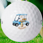 Pelotas De Golf Clubes de carritos personalizados Monograma Nombre<br><div class="desc">Personalizados Club de Carro con nombre y bola de golf monocroma — Este es un gran regalo para todos los amantes del golf — sencillo y elegante. Personalízalo con sus iniciales/monograma. Si tiene alguna pregunta de diseño o una solicitud especial,  envíe un correo electrónico a: charmdesignstudio@rcn.com</div>