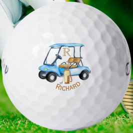 Pelotas De Golf Clubes de carritos personalizados Monograma Nombre