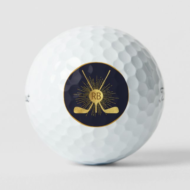 Pelotas De Golf Clubes de golf de oro personalizados (Anverso)