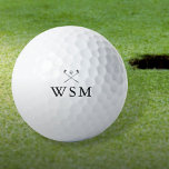 Pelotas De Golf Clubes de golf monogramas personalizados<br><div class="desc">Personalice el monograma en la tipografía clásica para crear un regalo de golf único y mantenerlo para cualquier golfista. Diseñado por Thisisnotme©</div>