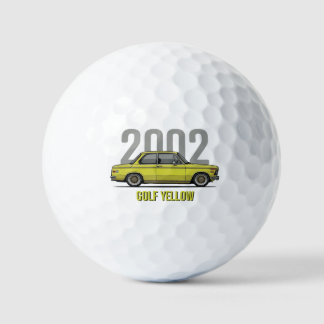 Pelotas De Golf Coche clásico BMW 2002 Amarillo Golf