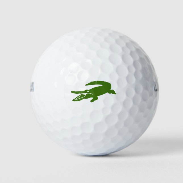 Pelotas De Golf Cocodrilo Alligator Reptil Animal Verde (Anverso)