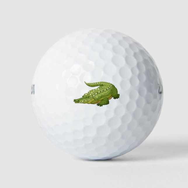 Pelotas De Golf Cocodrilo verde (Anverso)