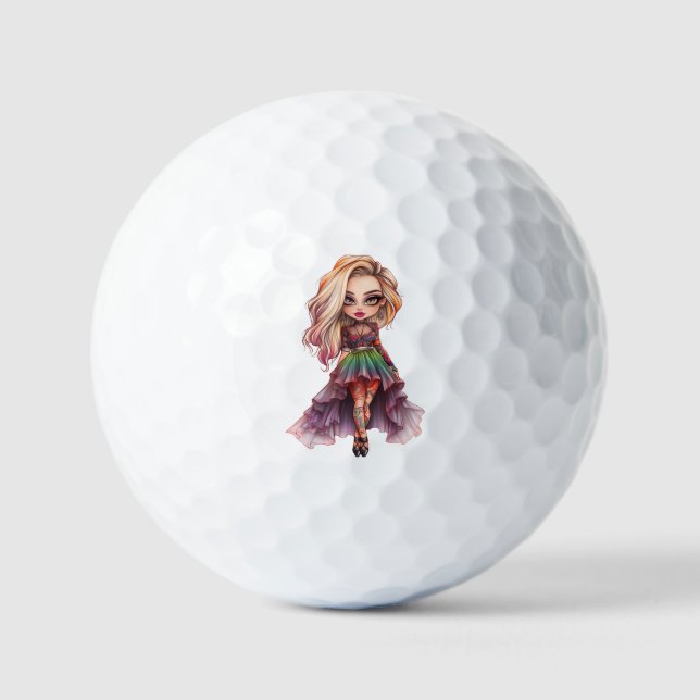 Pelotas De Golf Colección de diseño de Halloween Chica 11 (Anverso)