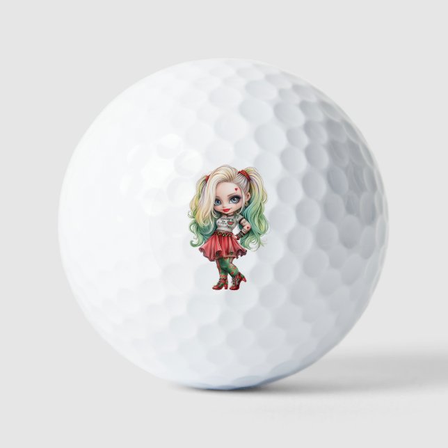 Pelotas De Golf Colección de diseño de Halloween Chica 9 (Anverso)