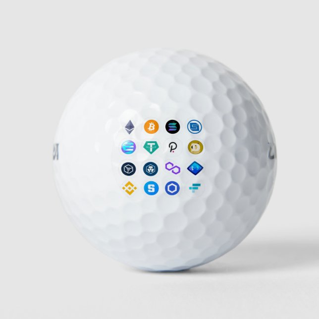 Pelotas De Golf Colección de logotipos de divisa criptográfica (Anverso)