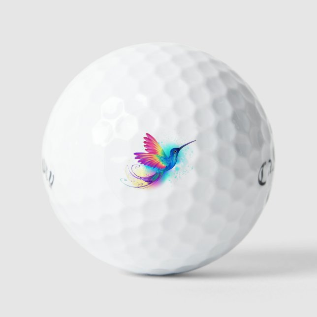 Pelotas De Golf Colibrí arcoiris exótica (Anverso)