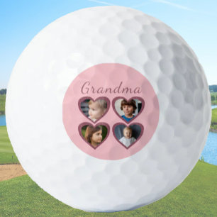 Pelotas De Golf Collage de fotos de los nietos de los corazones ro