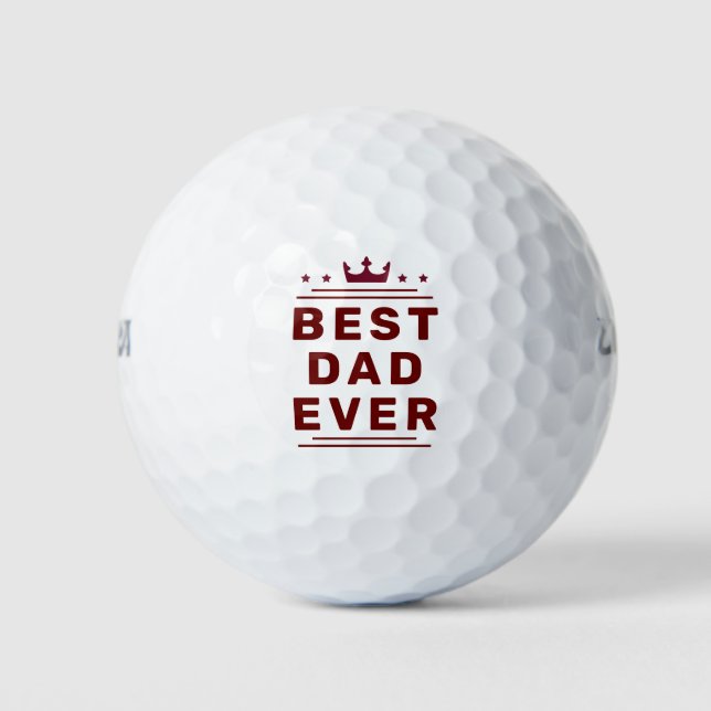 Pelotas De Golf Collage de fotos del Día del Padre Personalizado P (Anverso)