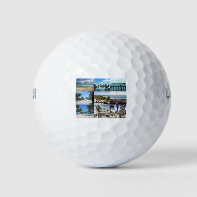 Pelotas De Golf Collage de Miami - 50 tonos de azul (Anverso)
