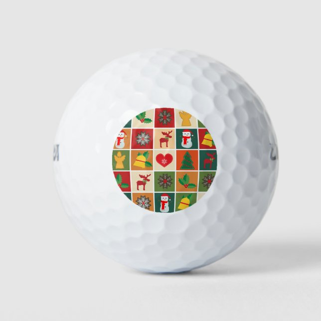 Pelotas De Golf Collage de navidades (Anverso)