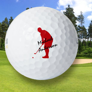Pelotas De Golf Colocación de golfistas rojos