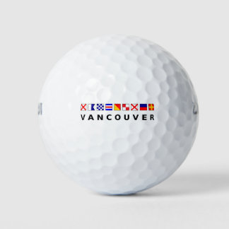 Pelotas De Golf Color de las banderas náuticas de Vancouver Canada