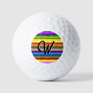 Pelotas De Golf Colorido Dopamina Vestido a rayas multicolor