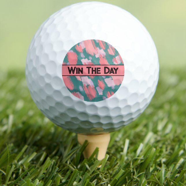 Pelotas De Golf Colorido Motivacional (Abstract Motivational Colorful Golf Balls)