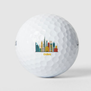 Pelotas De Golf colorido paisaje personalizado de Dubai