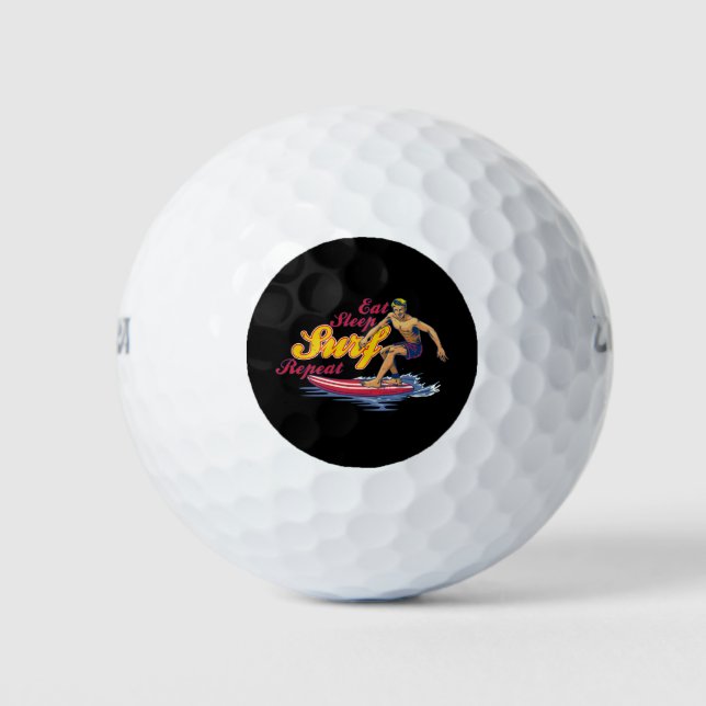 Pelotas De Golf Comer Sleep Surf Repetir el regalo de Guay para lo (Anverso)