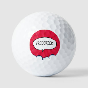 Pelotas De Golf Comic book divertido nombre personalizado moda
