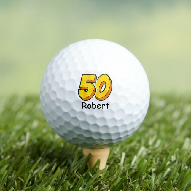 Pelotas De Golf Comic Style 50th Birthday Golfer Gift - Gracioso (Camiseta in situ)