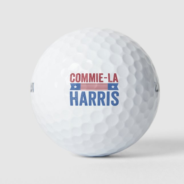 Pelotas De Golf Commie-La Harris 2024 Funny Anti Kamala Harris (Anverso)