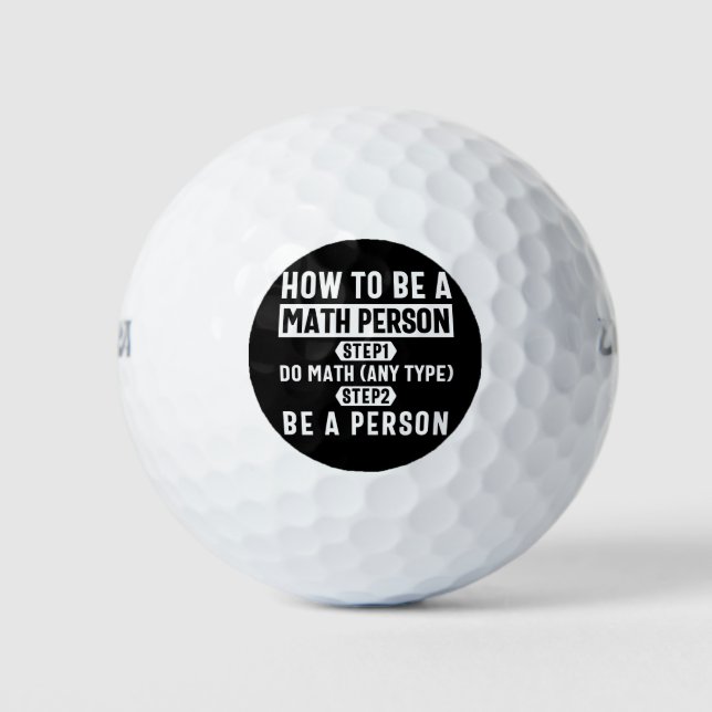 Pelotas De Golf Cómo ser una persona matemática (Anverso)