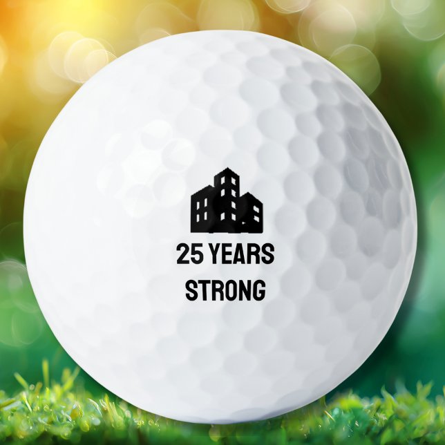 Pelotas De Golf Company Business Logo Celebrating # Years Custom (Subido por el creador)