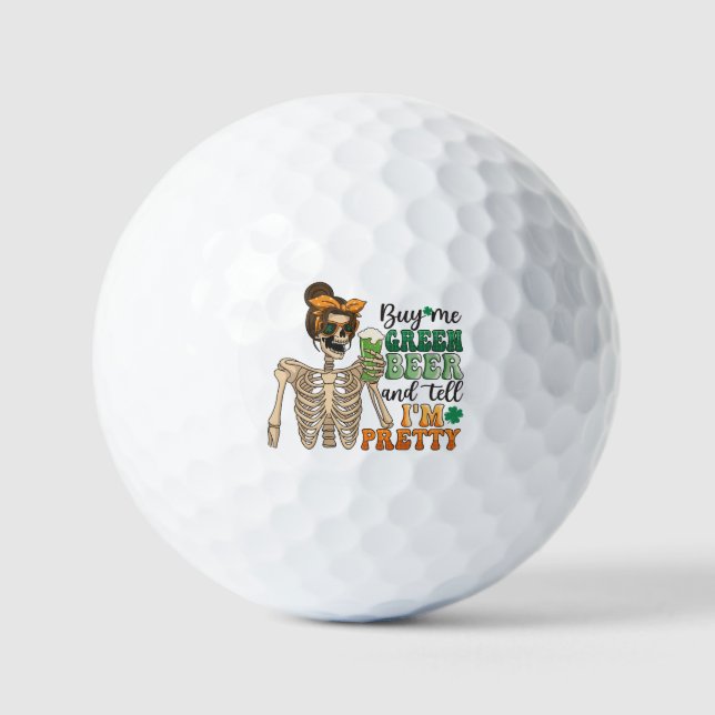 Pelotas De Golf Compra cerveza verde - Skeleton | Día de San Patri (Anverso)