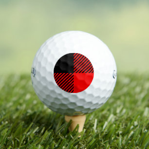 Pelotas De Golf Comprobación de búfalo Decoración de lumbreras roj