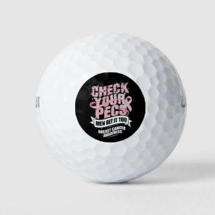 Pelotas De Golf Comprobar la conciencia sobre el cáncer de mama en