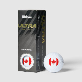 Pelotas de Golf con Bandera de Canadá | Diseño de