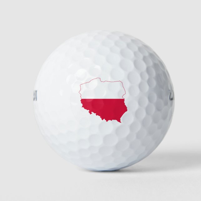 Pelotas de Golf con Bandera Polaca (Anverso)
