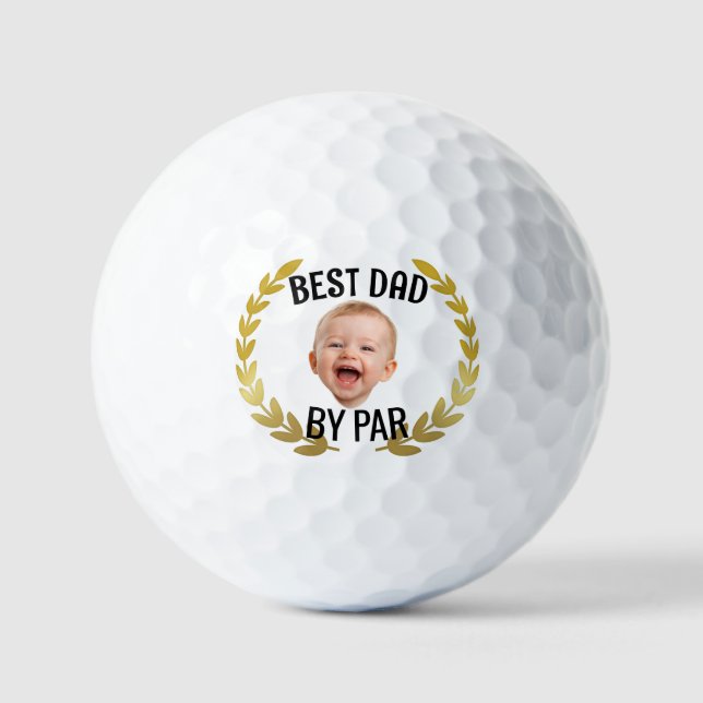 Pelotas de golf con cara personalizada, Mejor Papá (Anverso)