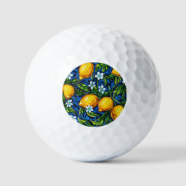Pelotas de Golf con Estampado de Limón y Mayólica 