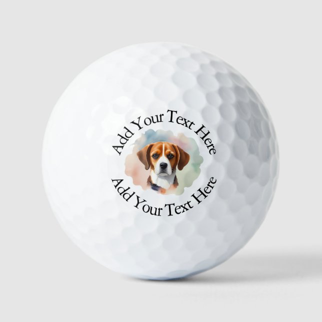 Pelotas de golf con foto personalizada y texto per (Anverso)